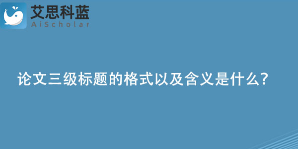论文三级标题的格式以及含义是什么？.jpg