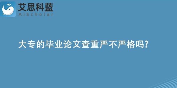 大专的毕业论文查重严不严格吗.jpg